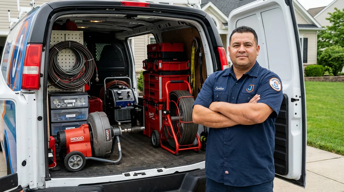 Professional drain cleaning equipment and Johns Plumbing LLC plumber in Greeley