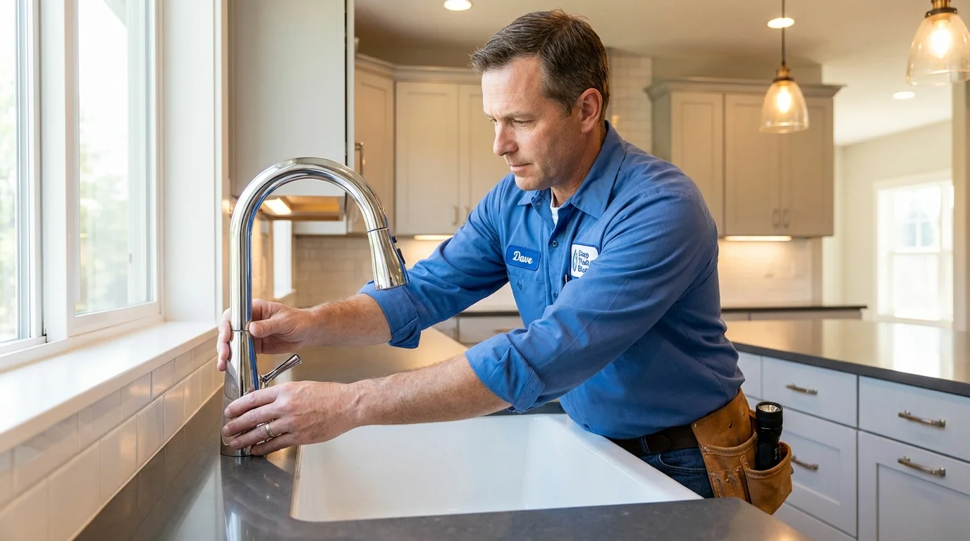 Kitchen faucet installation by Johns Plumbing LLC in Greeley